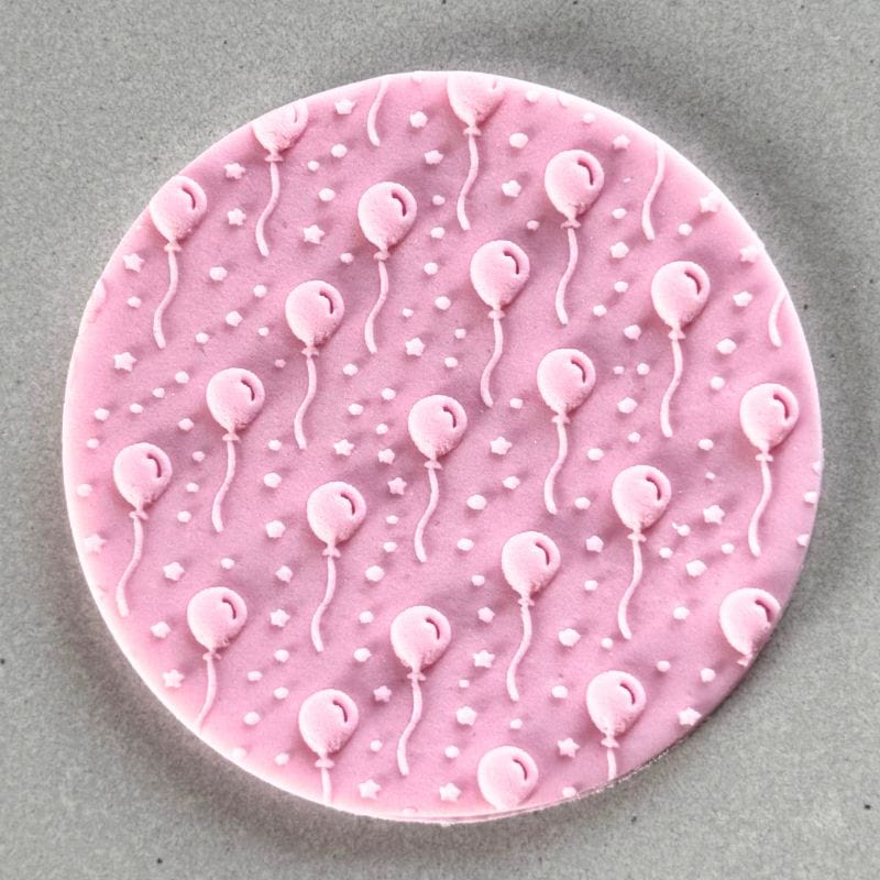 Balloon pattern embossed cookie decoration