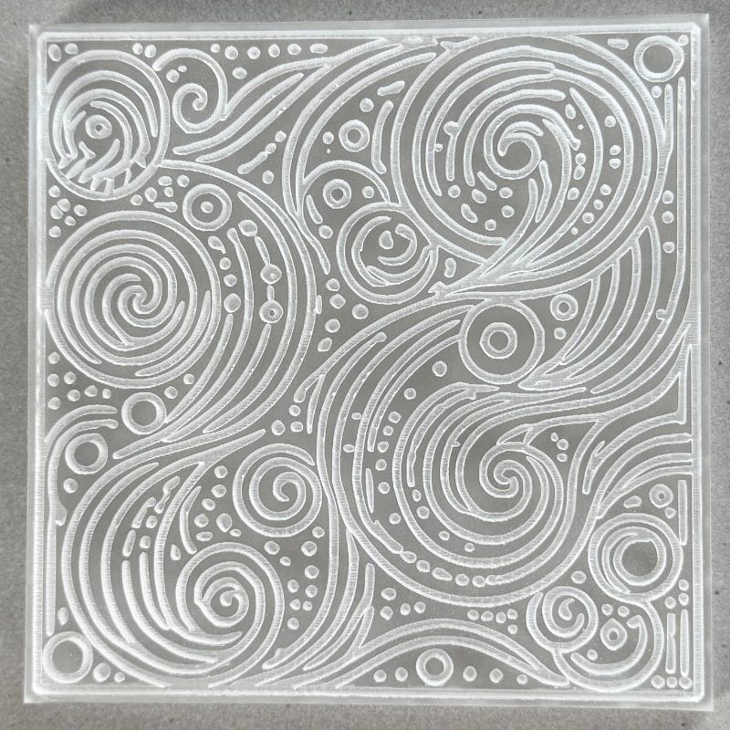 Elegant swirled pattern cookie stamp