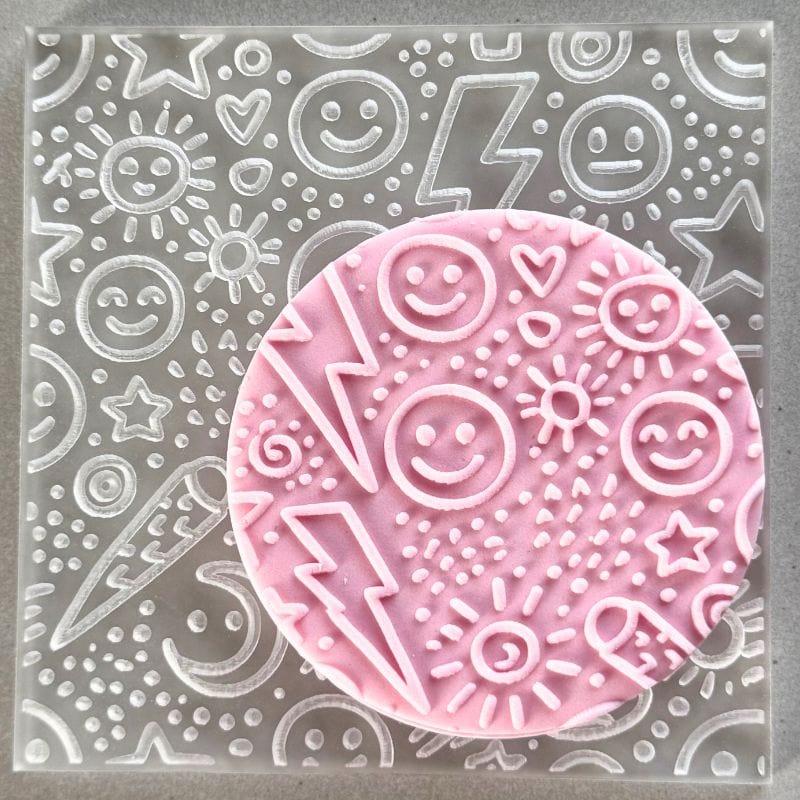 Cosmic Vibes fondant cookie embosser