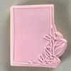 Delicious rectangle cookies decorated with a delicate floral frame using the Elegant Rectangle Floral Frame Cookie Stamp Set.