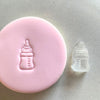 mini baby bottle cookie stamp with fondant decoration