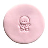 fondant cookie with Merry Christmas gingerbread man stamp design