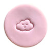 fondant cookie with cute cloud stamp design