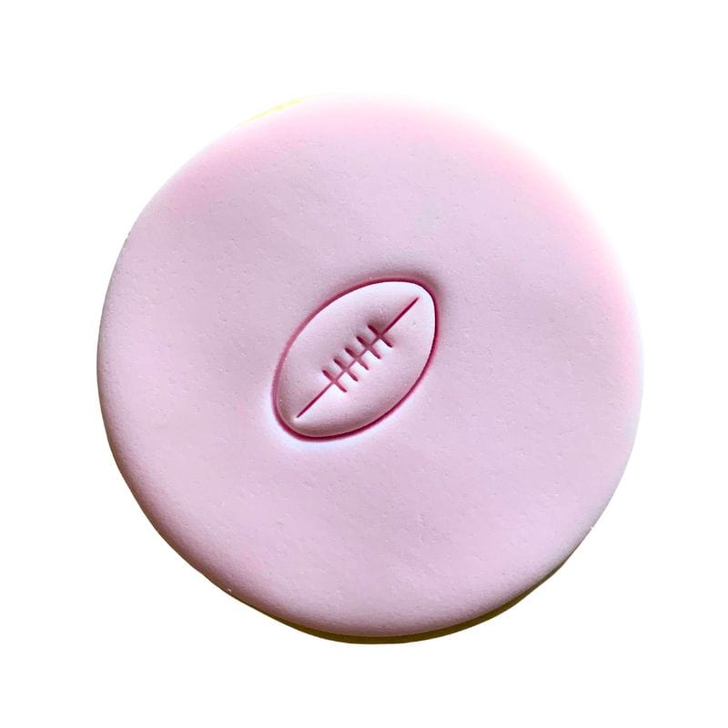 Mini Football Cookie Stamp creating cute football design