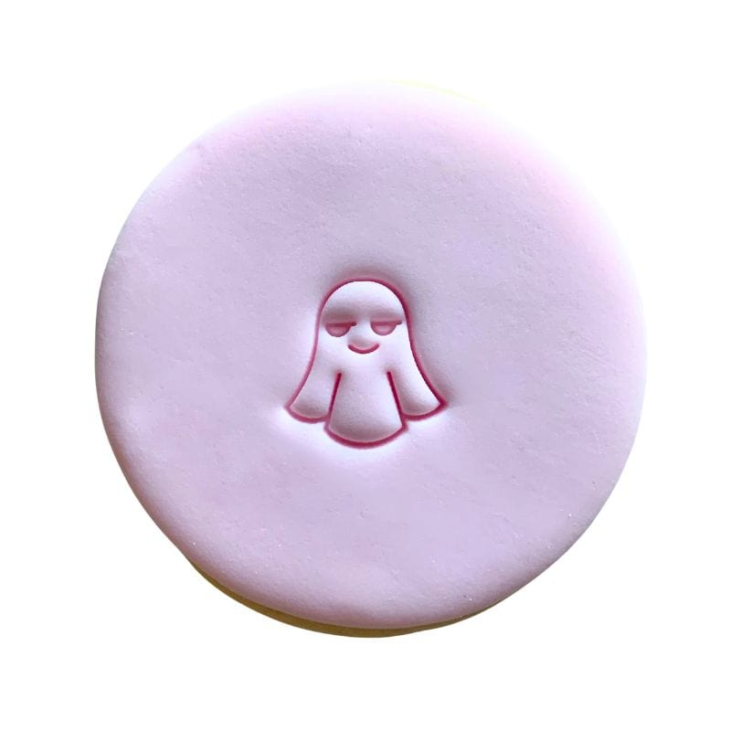 Mini Ghost Cookie Stamp creating spooky ghost design