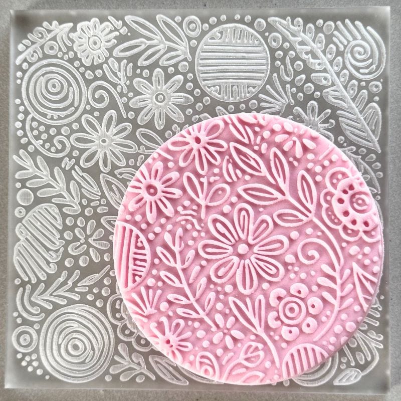 Secret Garden fondant cookie embosser