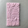 rectangle wedding cookie stamp design with wedding cake